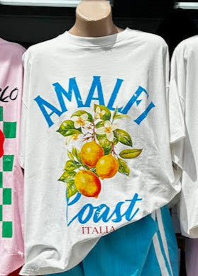 AMALFI COAST T-SHIRT SET WHITE/BLUE