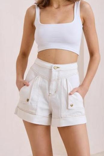 CELINE DENIM SHORT CREAM