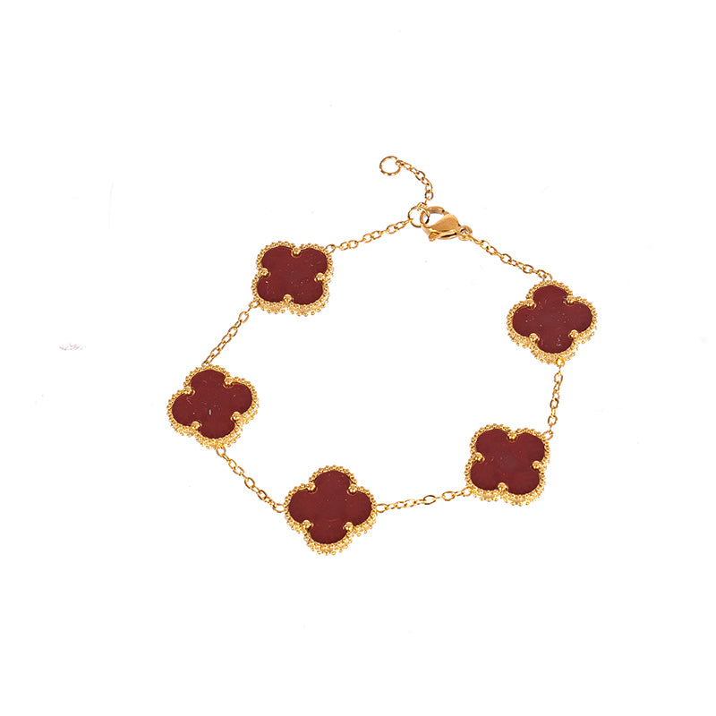 CRESS FLOWER BRACELET RUBY