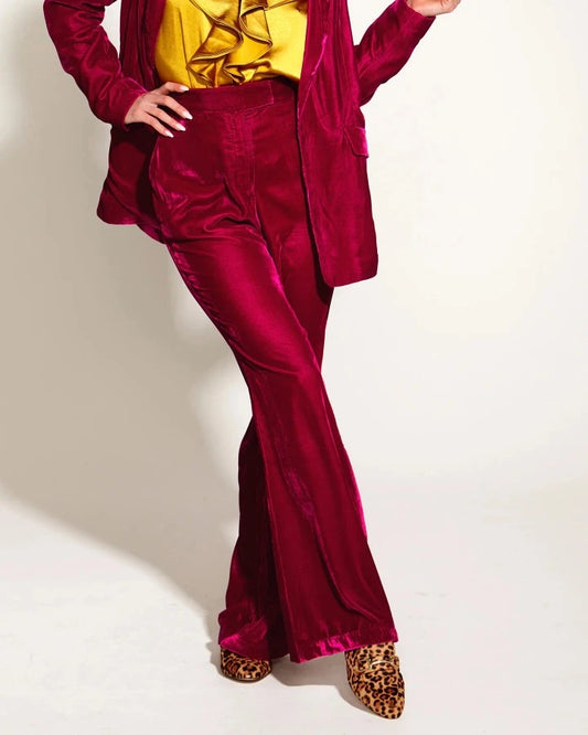 MUSTANG SALLY VELVET PANTS FUCHSIA