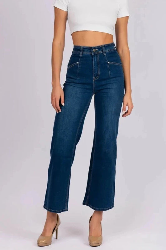 MADDY WIDE LEG DARK DENIM JEAN