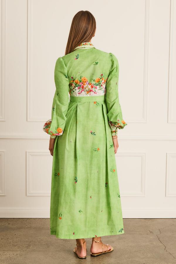 MEADOW GRACIE DRESS GREEN FLORAL