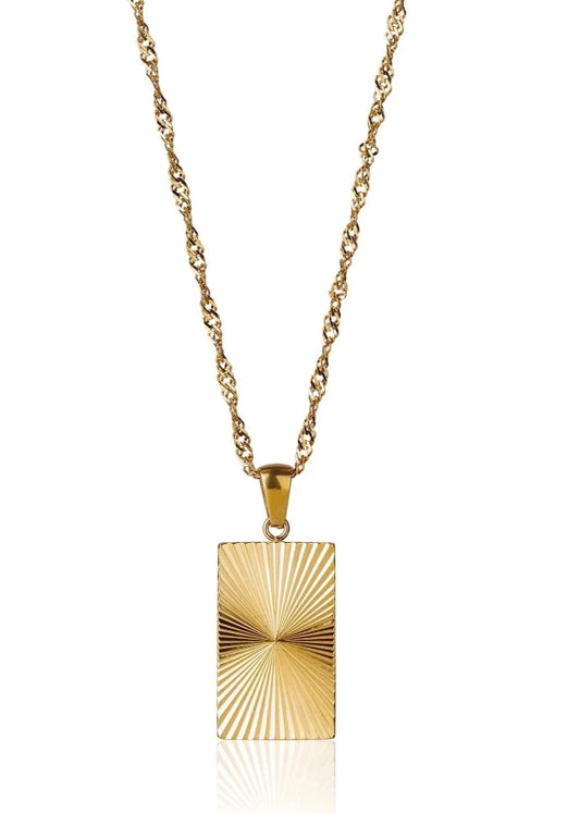 MOTION PENDANT GOLD NECKLACE