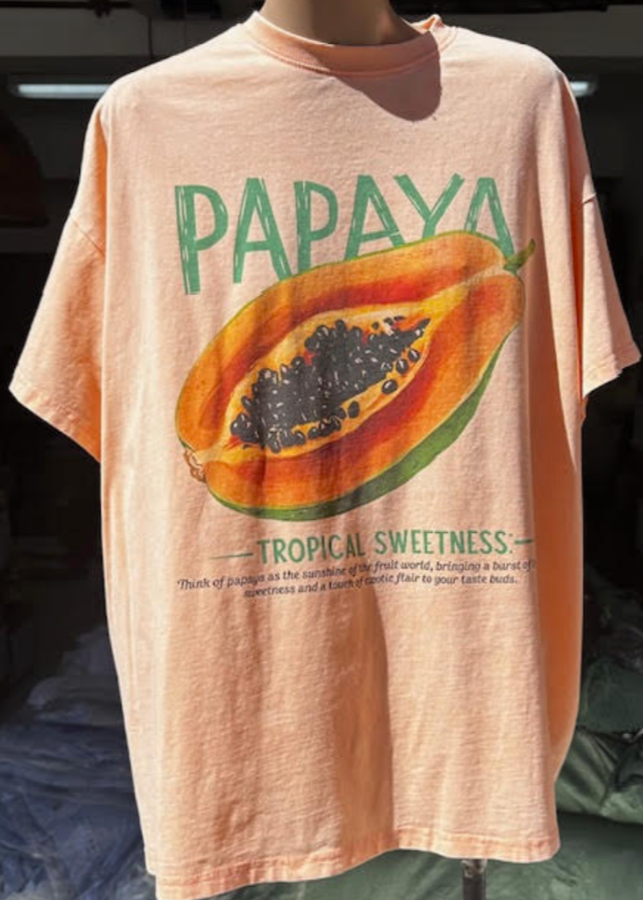 PAPAYA ACID WASH T-SHIRT PEACH