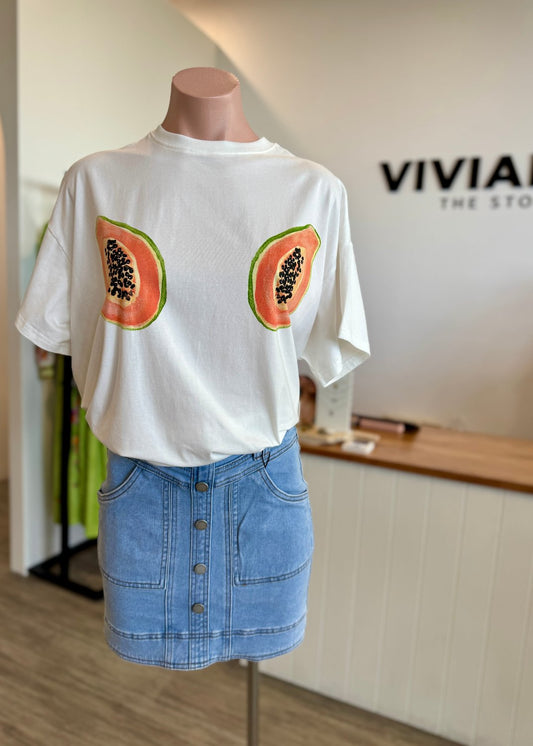 PAPAYA T SHIRT WHITE