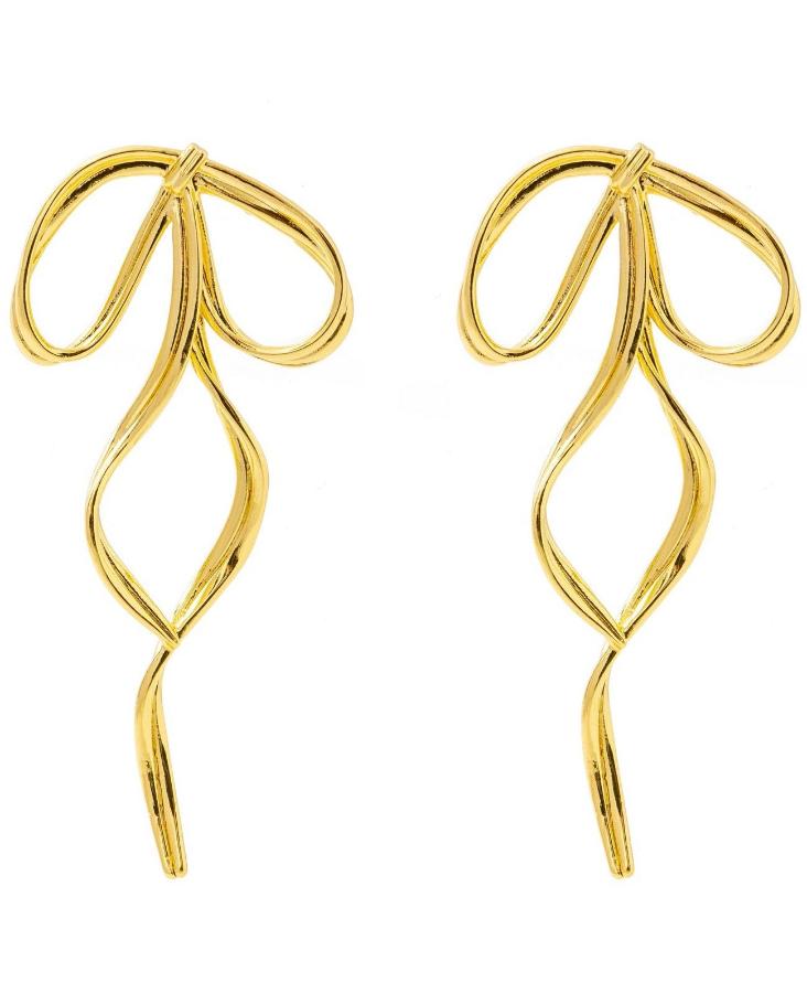 mONTI BOW EARRINGS GOLD